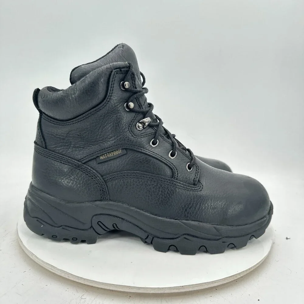 Chippewa 55175 Men Size 7.5 Black Leather Waterproof Ankle Work Boot